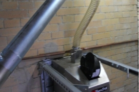 Installed pellet burner X.260 (260 kW) in malt drying furnace