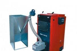 Pellet burners BurnPell installed in pellet boilers KALVIS, produced in Lithuania